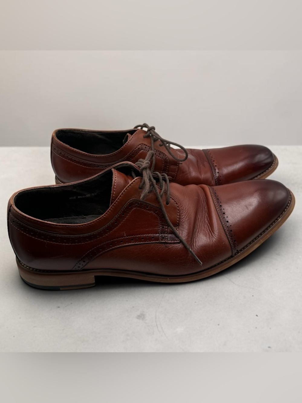 Stacy Adams Brown Cap-Toe Derby Dress Shoes 12M
